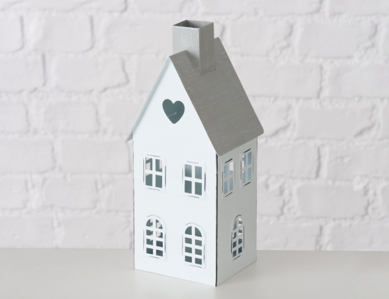 Набор декоративных подсвечников-домиков ВАРБЕРГ, металл, 20-22 см, 2 шт.