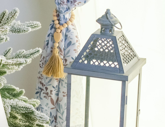 Набор декоративных подсвечников-фонарей ЛЕКНЕСС, металл, стекло, серый, 38-49 см, 2 шт.