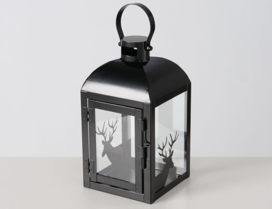 Набор декоративных подсвечников-фонарей СТЕЙНХЕР, металл, стекло, 24-35 см, 2 шт.