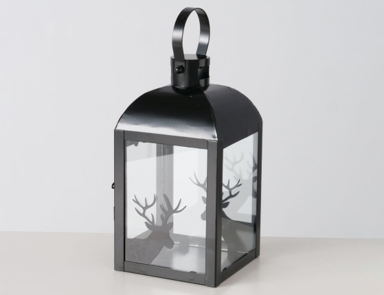 Набор декоративных подсвечников-фонарей СТЕЙНХЕР, металл, стекло, 24-35 см, 2 шт.