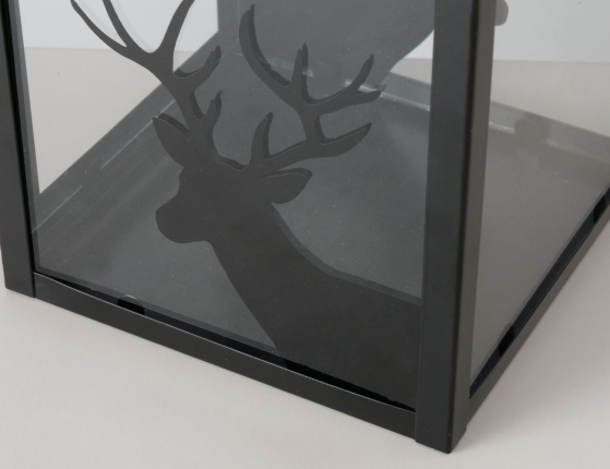 Набор декоративных подсвечников-фонарей СТЕЙНХЕР, металл, стекло, 24-35 см, 2 шт.