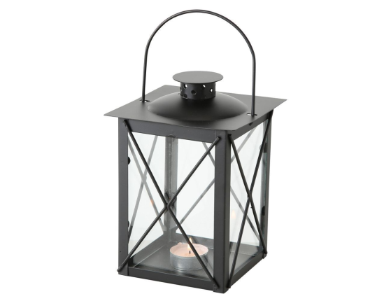 Декоративный подсвечник-фонарь МОНФОРТ, металл, стекло, 20 см
