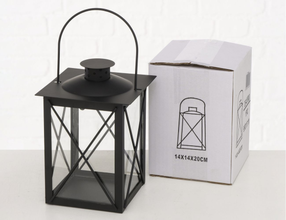 Декоративный подсвечник-фонарь МОНФОРТ, металл, стекло, 20 см