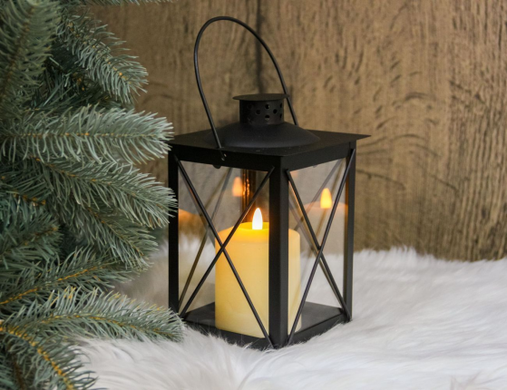 Декоративный подсвечник-фонарь МОНФОРТ, металл, стекло, 20 см