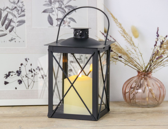 Декоративный подсвечник-фонарь МОНФОРТ, металл, стекло, 20 см