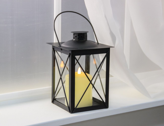 Декоративный подсвечник-фонарь МОНФОРТ, металл, стекло, 20 см