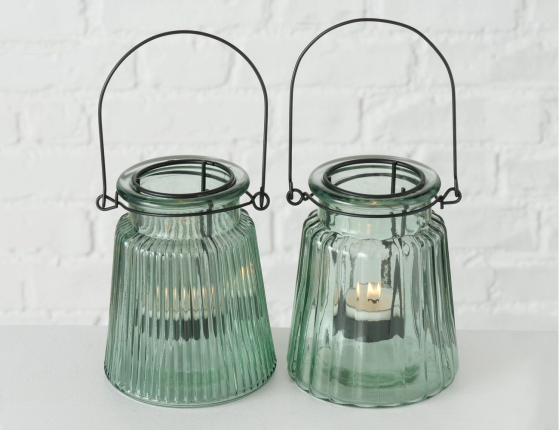 Набор декоративных подсвечников ЧЕРИЗ, стекло, 12 см, 2 шт.