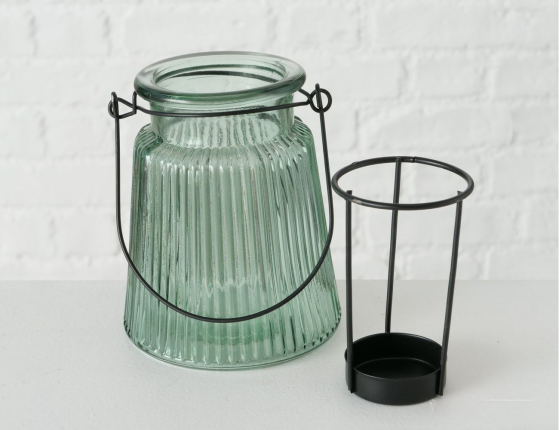 Набор декоративных подсвечников ЧЕРИЗ, стекло, 12 см, 2 шт.