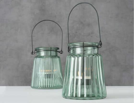 Набор декоративных подсвечников ЧЕРИЗ, стекло, 12 см, 2 шт.