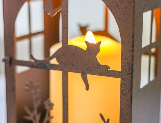 Набор фонарей-подсвечников ДОМИКИ ШАТОНЗ, металл, 25 см, 2 шт.