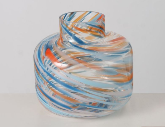 Декоративная ваза ЭЛИНА, стекло, 19 см