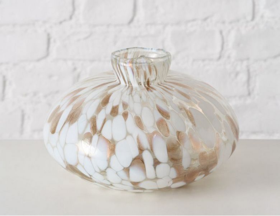 Декоративная ваза-подсвечник ЭВЕЛИЯ, стекло, 10 см