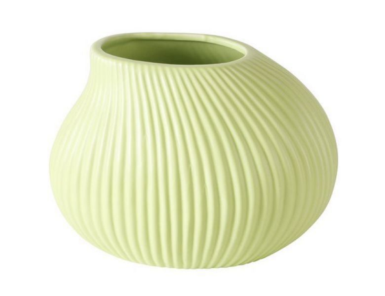 Декоративная ваза КЕЙЛИ, фарфор, светло-зелёная, 14 см