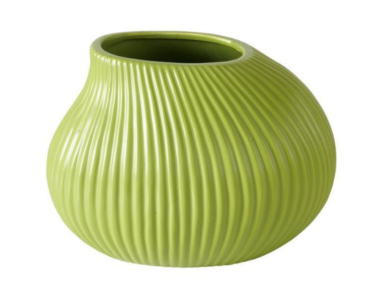 Декоративная ваза КЕЙЛИ, фарфор, зелёная, 14 см