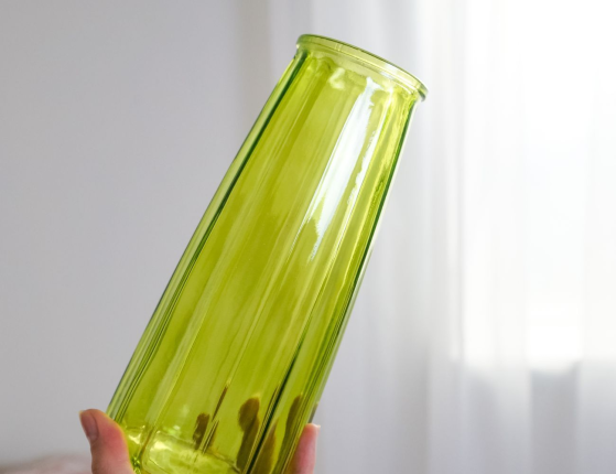 Набор декоративных ваз НИДИЯ, стекло, зелёный, 23 см, 3 шт.