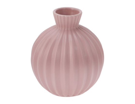 Декоративная ваза ФИОНА малая, керамика, розовая, 12 см
