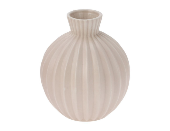 Декоративная ваза ФИОНА малая, керамика, песочная, 12 см