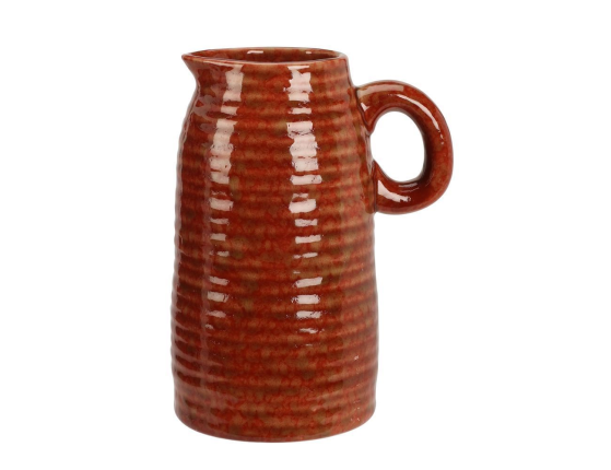 Декоративная ваза-кувшин СИЛЬВИН, керамика, терракотовая, 17 см