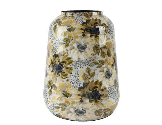 Декоративная ваза ЗОЛОТО ХРИЗАНТЕМ, металл, 24 см