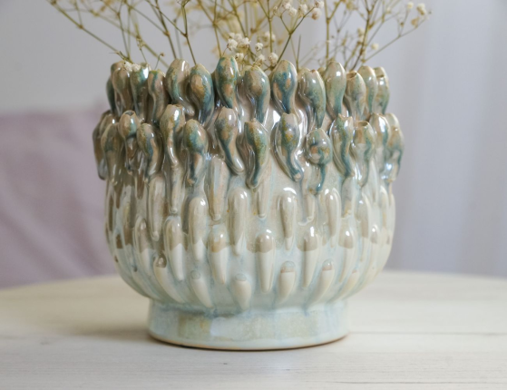 Декоративная ваза БУРЖОН, керамика, 17 см