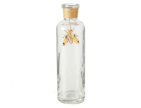 Стеклянная ваза СФАЛЬМА, прозрачная, 22 см