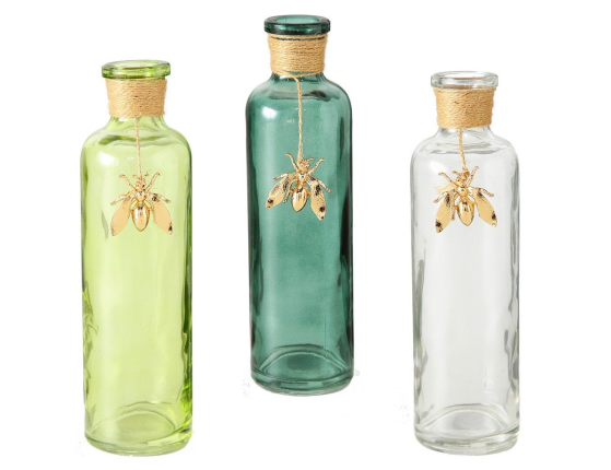 Стеклянная ваза СФАЛЬМА, прозрачная, 22 см