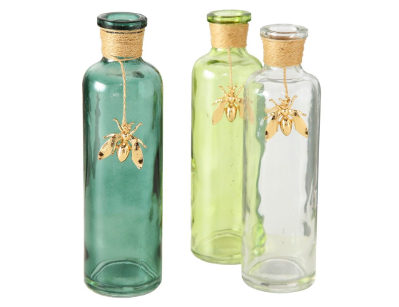 Стеклянная ваза СФАЛЬМА, прозрачная, 22 см