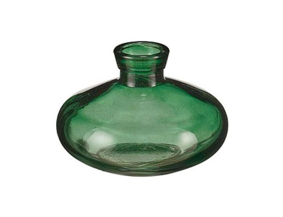 Декоративная ваза-бутыль БОТЕЙЯ, зелёная, 7 см