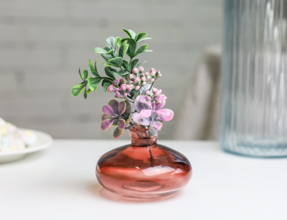 Декоративная ваза-бутыль БОТЕЙЯ, терракотовая, 7 см