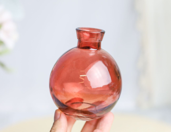 Декоративная ваза-бутыль БОТЕЙЯ, терракотовая, 9 см
