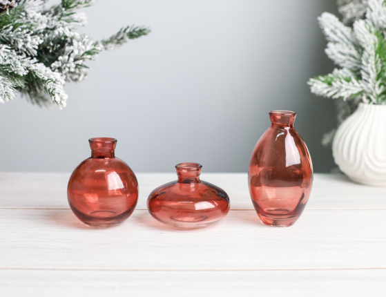Декоративная ваза-бутыль БОТЕЙЯ, терракотовая, 12 см