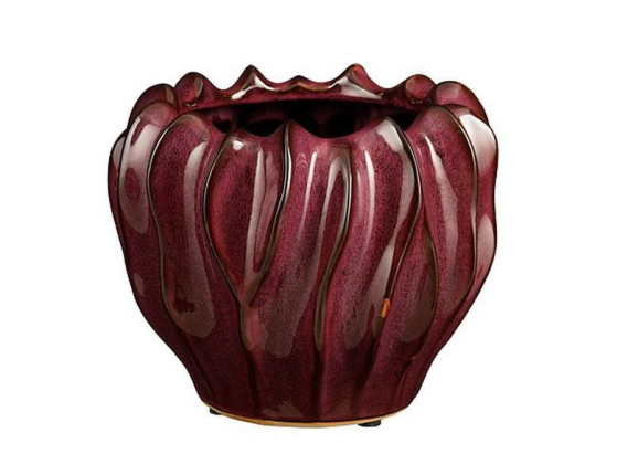 Декоративная ваза-кашпо ДЖЕРМОЛЬО, пурпурная, 22х17 см