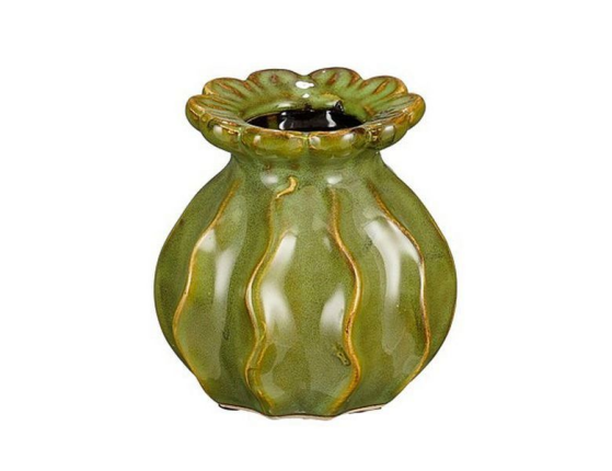 Декоративная ваза ЭБИГЕЙЛ, оливковая, 11 см