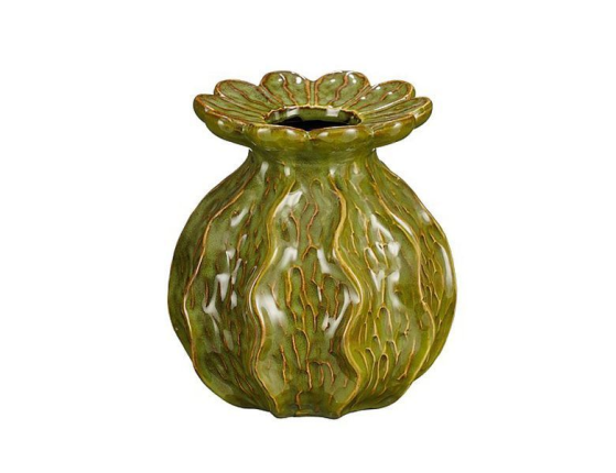 Декоративная ваза ЭБИГЕЙЛ, оливковая, 18 см