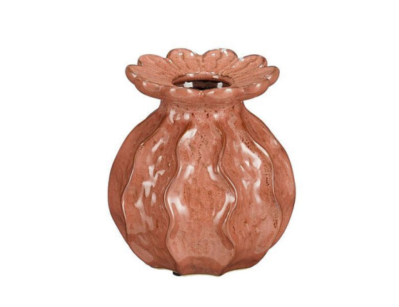 Декоративная ваза ЭБИГЕЙЛ, розовый бархат, 18 см