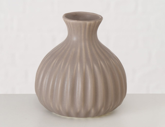 Набор декоративных ваз АЛЬБАРИКО, керамика, тауп, 12 см, 3 шт.