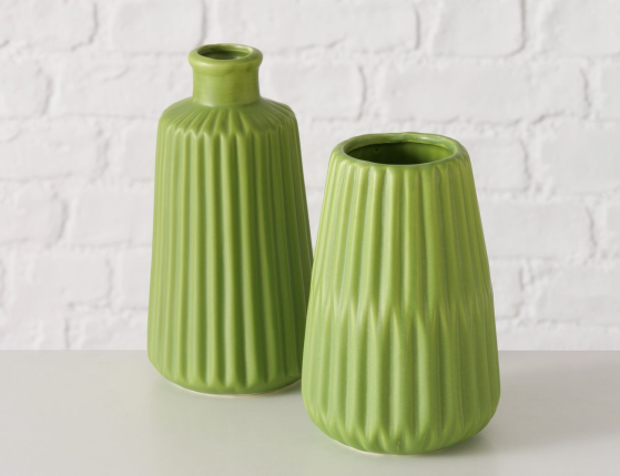 Декоративная ваза РОССАНО, керамика, зелёная, 17 см