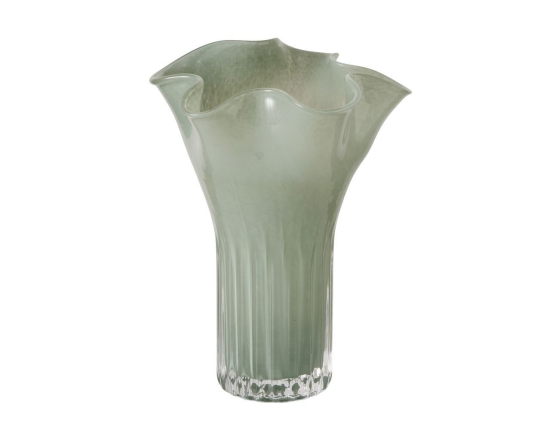 Декоративная ваза ДИМАРО, стекло, зелёная, 27 см
