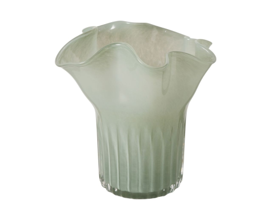 Декоративная ваза ДИМАРО, стекло, зелёная, 20 см