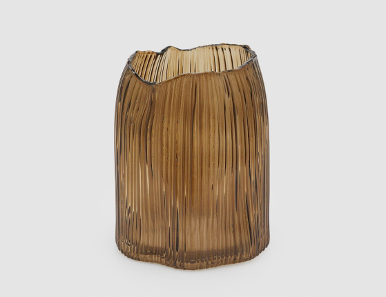 Декоративная ваза ВЕРЧЕЛЛИ, стекло, кофейная, 23 см