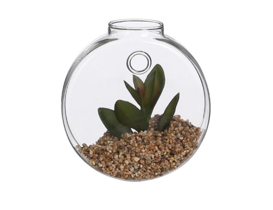 Настенный флорариум с искусственными растениями  СУККУЛЕНТЫ: ЛУНГО, 10 см