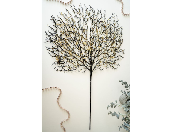 Декоративная ветка ЧЁРНЫЙ КОРАЛЛ, пластик, 66 см