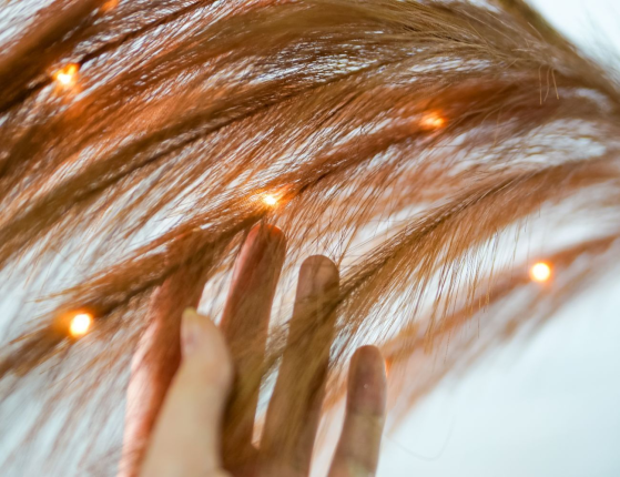 Декоративная ветка ДЭЛЛАРИЯ БЭЛЛА, полиэстер, корица, 15 тёплых белых микро LED-огней, 118 см