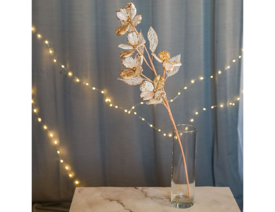 Декоративная ветка НЕЖНАЯ МАГНОЛИЯ, текстиль, 72 см