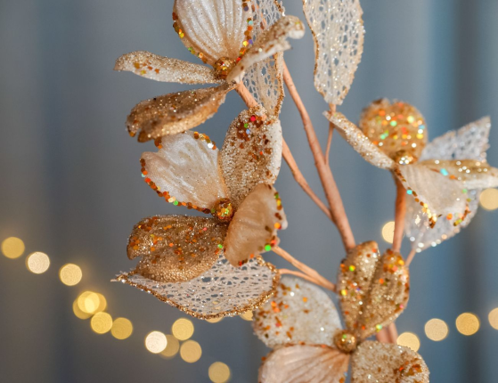 Декоративная ветка НЕЖНАЯ МАГНОЛИЯ, текстиль, 72 см