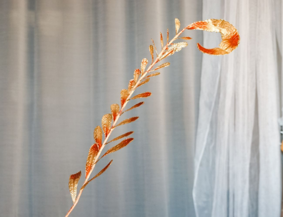 Декоративная ветка ЗОЛОТОЙ ПАПОРОТНИК, пластик, 112 см