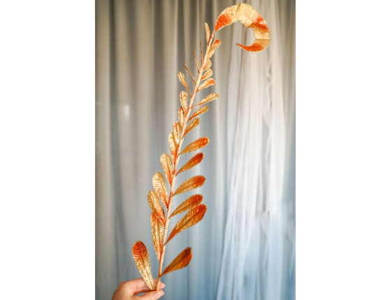 Декоративная ветка ЗОЛОТОЙ ПАПОРОТНИК, пластик, 112 см