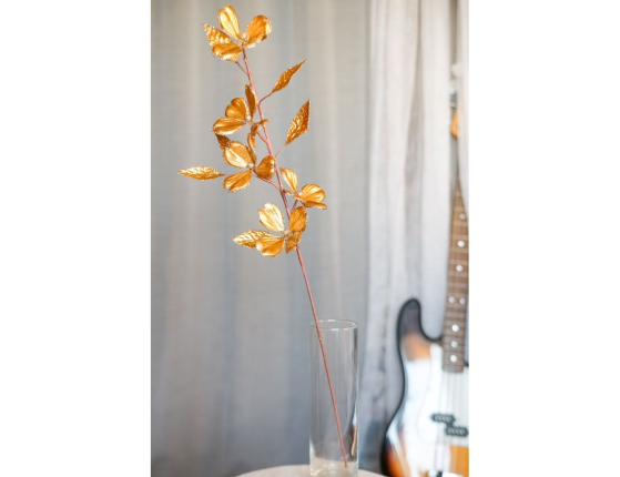 Декоративная ветка ЗОЛОТАЯ МАЛЬВА, 76 см