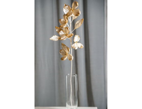 Декоративная ветка ЖЕМЧУЖНАЯ МАЛЬВА, 76 см