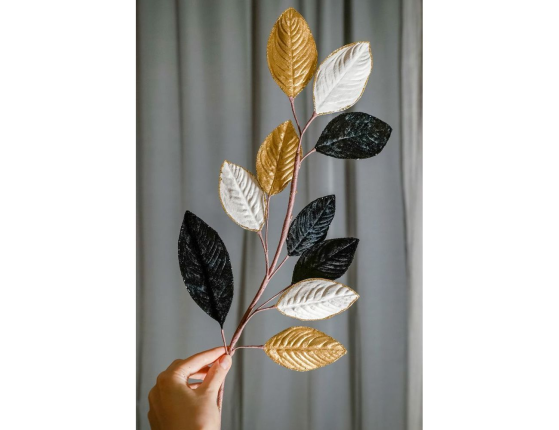 Декоративная ветка СИЦИЛИЙСКАЯ ВЕСНА - АПЕЛЬСИНОВЫЙ РАЙ, полиэстер, 66 см